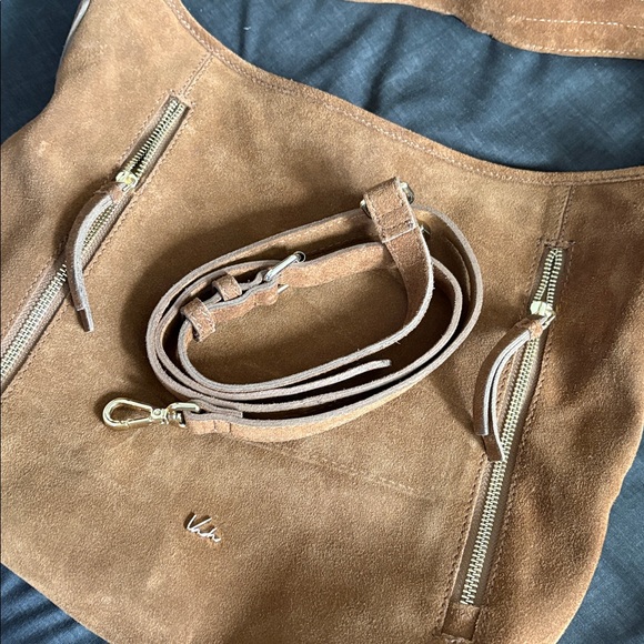 Tan Suede Shoulder Bag - Picture 5 of 5